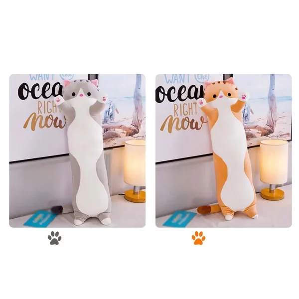 NEW Cute Plush Cat Doll Soft Stuffed Kitten Pillow Children Knee Pillows Sleep Long Plush Toys Christmas Gift for Kids