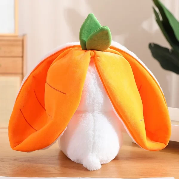 20cm Kawaii Funny Carrot Rabbit Plush Toy Bunny with Strawberry Stuffed Animal Soft Doll Sleeping Pillow Novel Gift for Girls